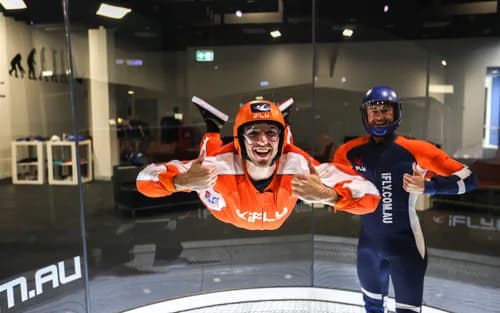 iFLY Downunder Indoor Skydiving in Sydney — body-flight wind tunnel experience